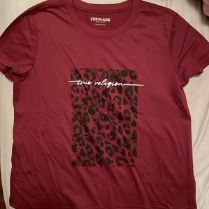 True Religion Animal Print Shirt and Skinny Leg Jeans